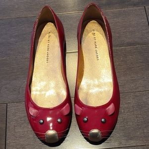 Marc Jacobs Red Patent Mouse Flats Size 39 (US9)
